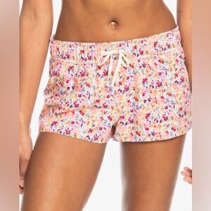 Roxy Juniors Floral Print Island In The Sun Board Shorts, Size Small